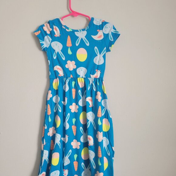 Dot Dot Smile Dress Baby Girl's 2T Toddler Blue Bunny Maxi Twirl NWT - Picture 2 of 2